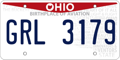 OH license plate GRL3179