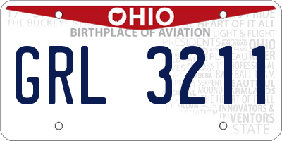 OH license plate GRL3211