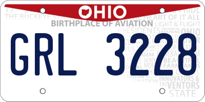 OH license plate GRL3228