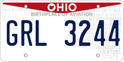 OH license plate GRL3244