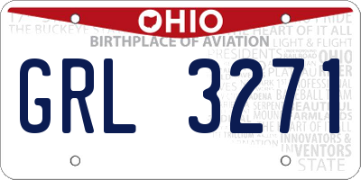 OH license plate GRL3271