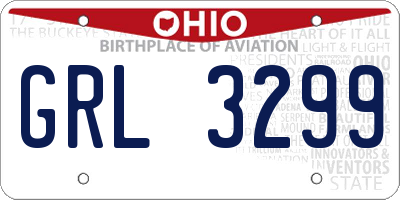 OH license plate GRL3299
