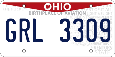 OH license plate GRL3309