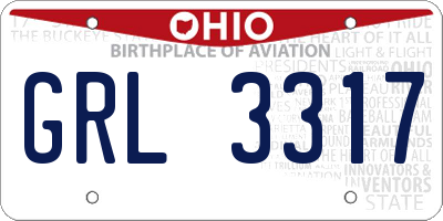 OH license plate GRL3317