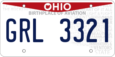 OH license plate GRL3321