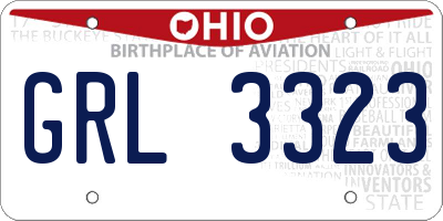 OH license plate GRL3323