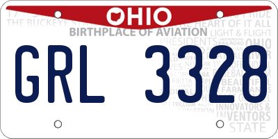 OH license plate GRL3328