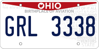 OH license plate GRL3338