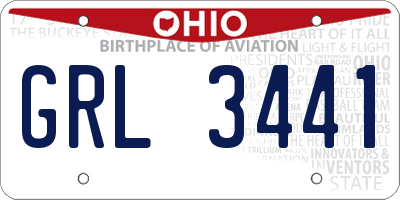 OH license plate GRL3441
