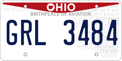 OH license plate GRL3484
