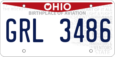 OH license plate GRL3486