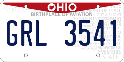 OH license plate GRL3541