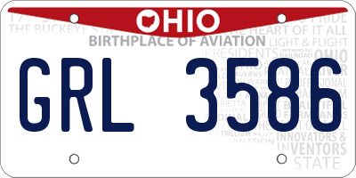 OH license plate GRL3586