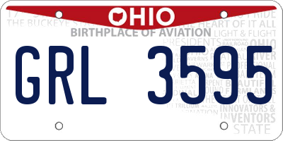 OH license plate GRL3595
