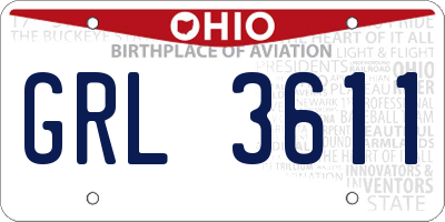 OH license plate GRL3611