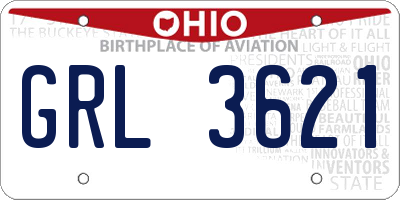 OH license plate GRL3621
