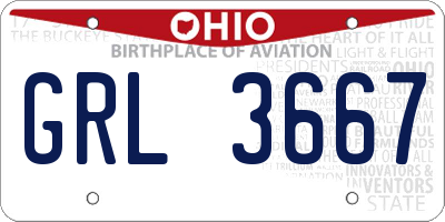OH license plate GRL3667