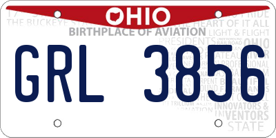 OH license plate GRL3856