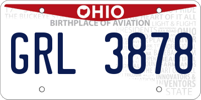 OH license plate GRL3878