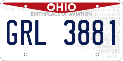 OH license plate GRL3881