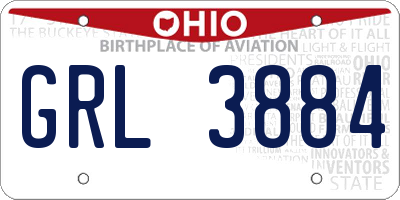 OH license plate GRL3884