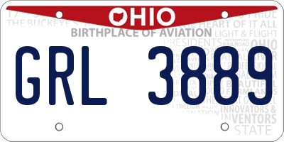 OH license plate GRL3889