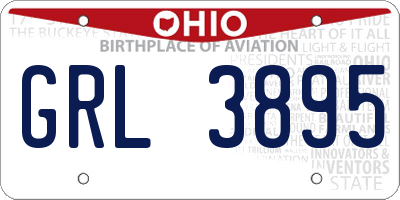OH license plate GRL3895