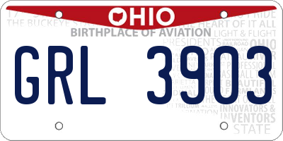 OH license plate GRL3903