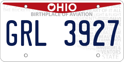 OH license plate GRL3927