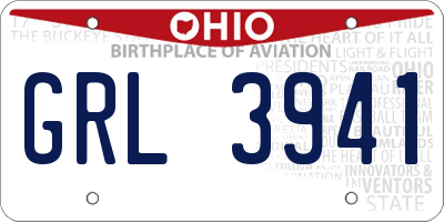 OH license plate GRL3941