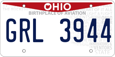 OH license plate GRL3944