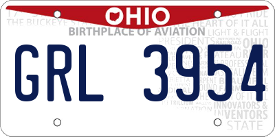 OH license plate GRL3954