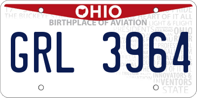 OH license plate GRL3964