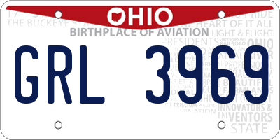 OH license plate GRL3969