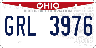 OH license plate GRL3976