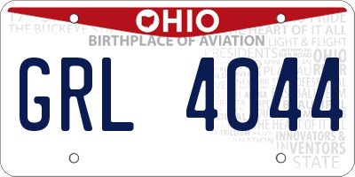 OH license plate GRL4044