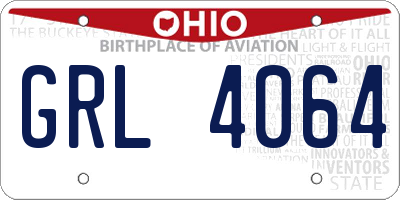 OH license plate GRL4064
