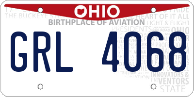 OH license plate GRL4068