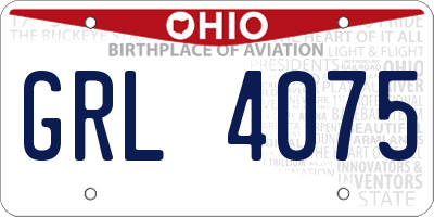OH license plate GRL4075