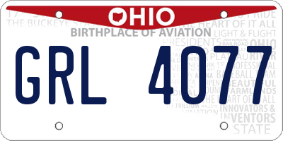OH license plate GRL4077