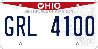 OH license plate GRL4100