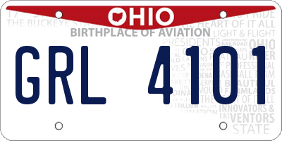 OH license plate GRL4101