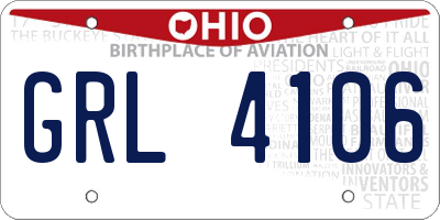 OH license plate GRL4106