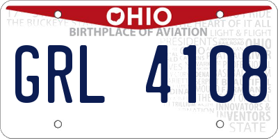 OH license plate GRL4108