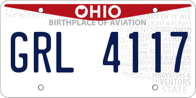 OH license plate GRL4117