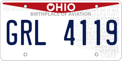OH license plate GRL4119