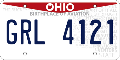 OH license plate GRL4121
