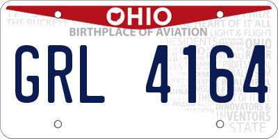 OH license plate GRL4164