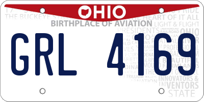 OH license plate GRL4169