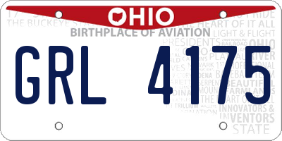 OH license plate GRL4175